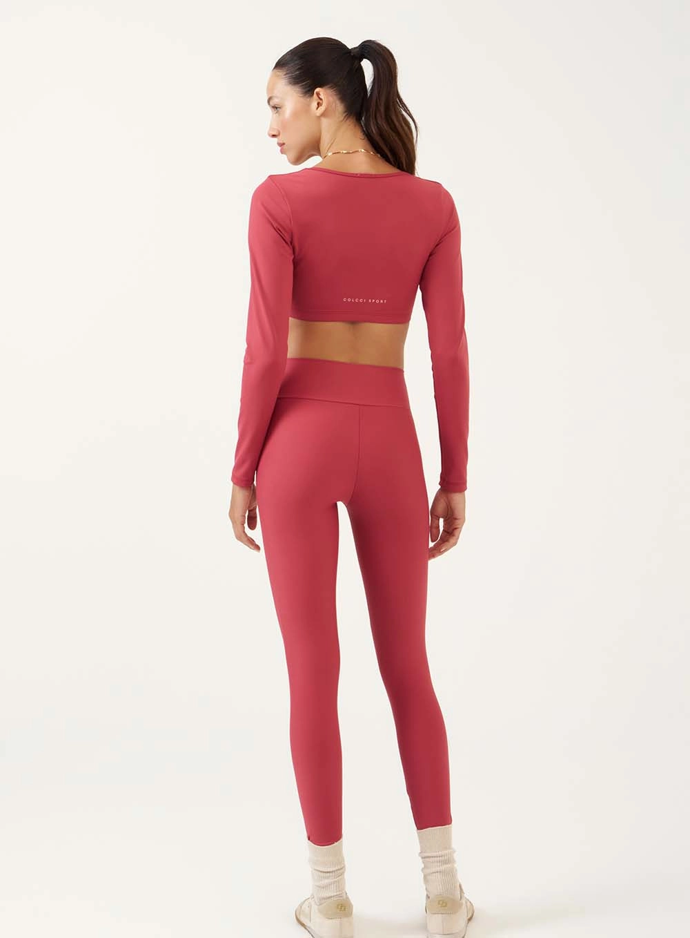 Calça Legging Cós Transpassado Sculpt Vermelho