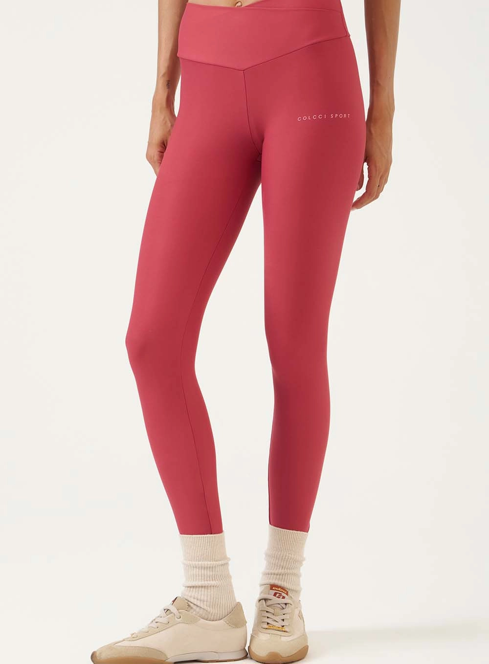 Calça Legging Cós Transpassado Sculpt Vermelho