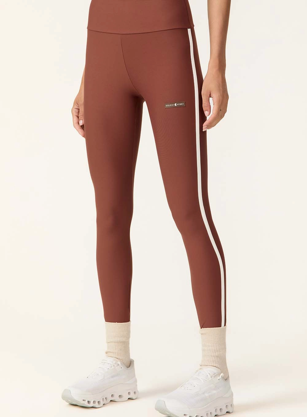 Calça Legging Side Track Sculpt Marrom