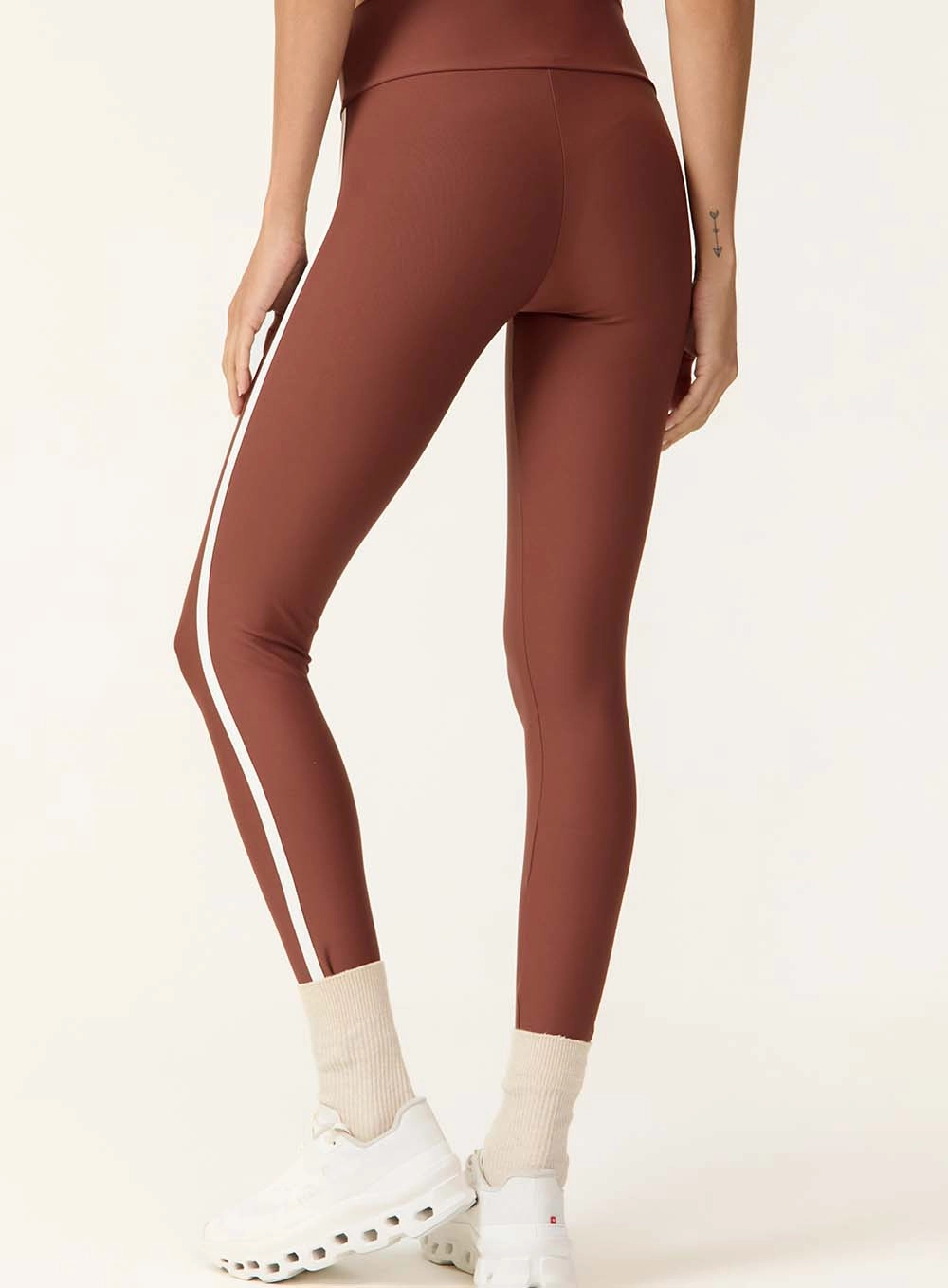 Calça Legging Side Track Sculpt Marrom