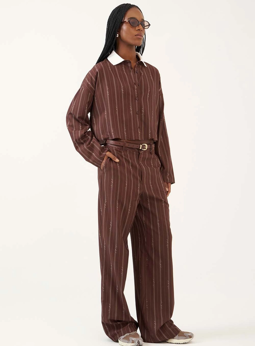 Calça De Alfaiataria Esportiva Wide Leg