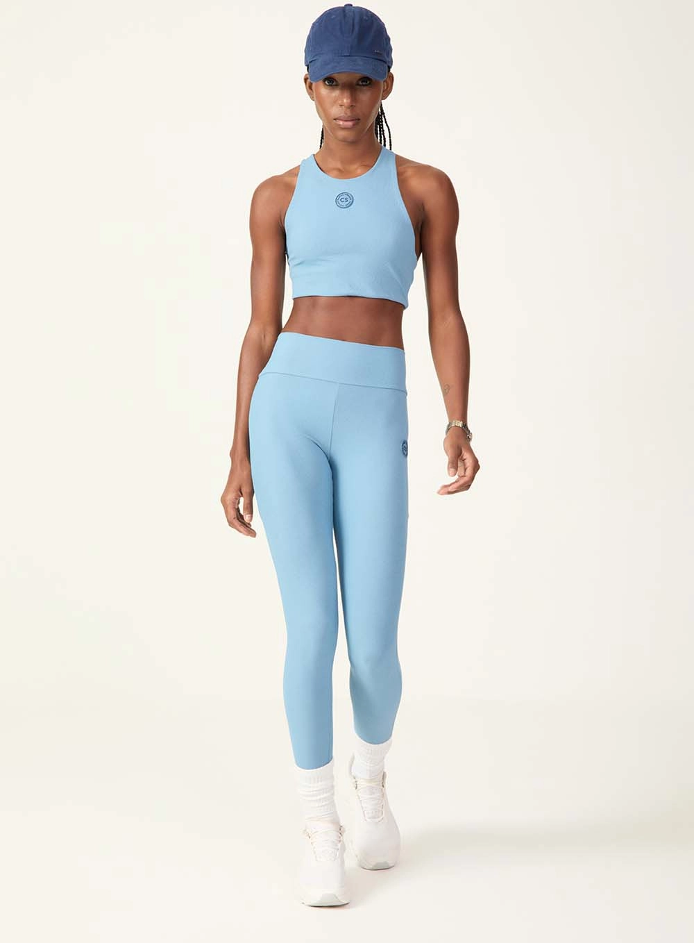 Calça Legging Fitness Cintura Alta Azul