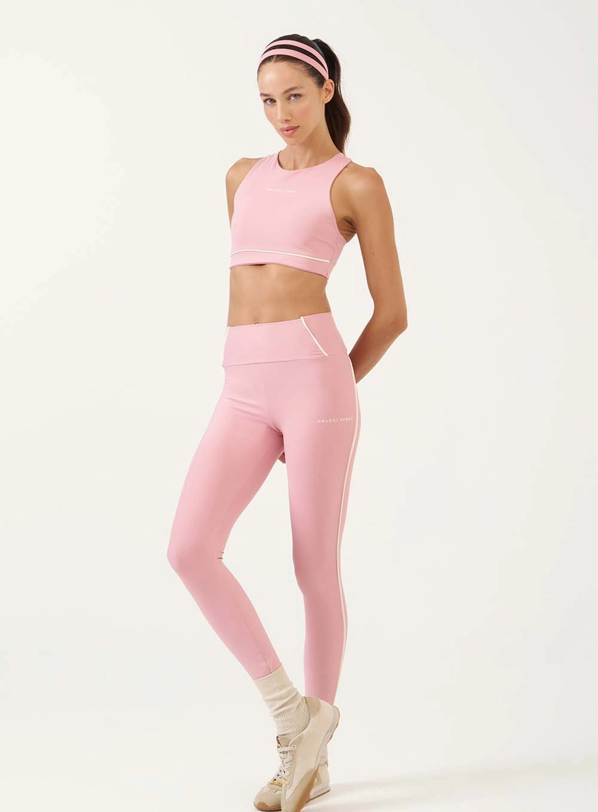 Calça Legging Cós Alto Detalhe Lateral