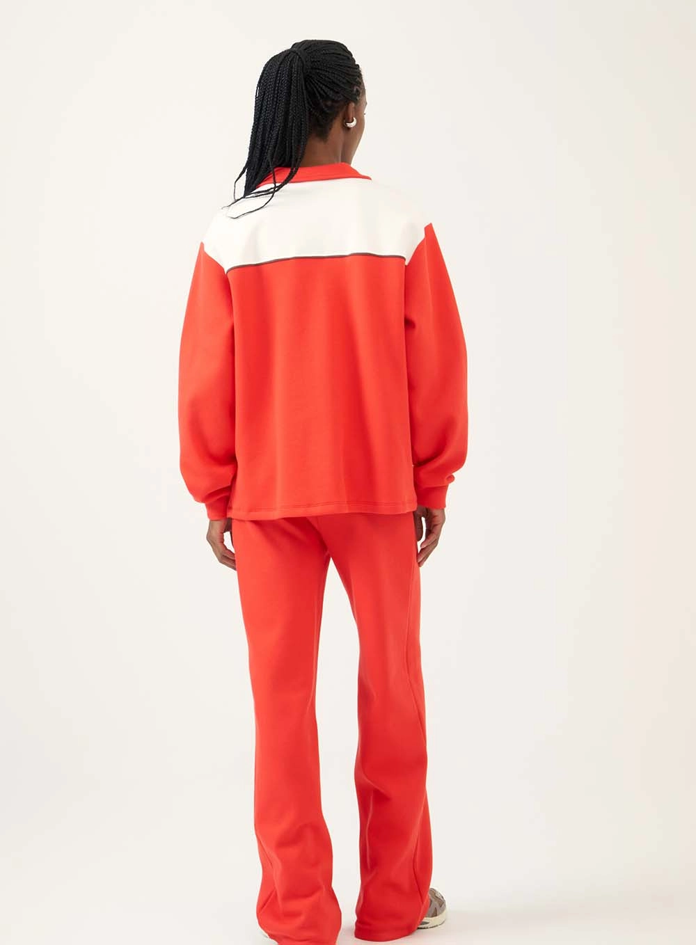 Calça Wide Leg Com Cintura Alta Vermelho