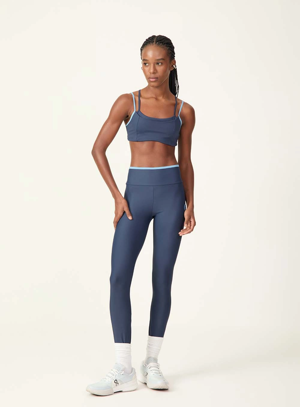 Calça Legging Cós Alto Modeladora Azul