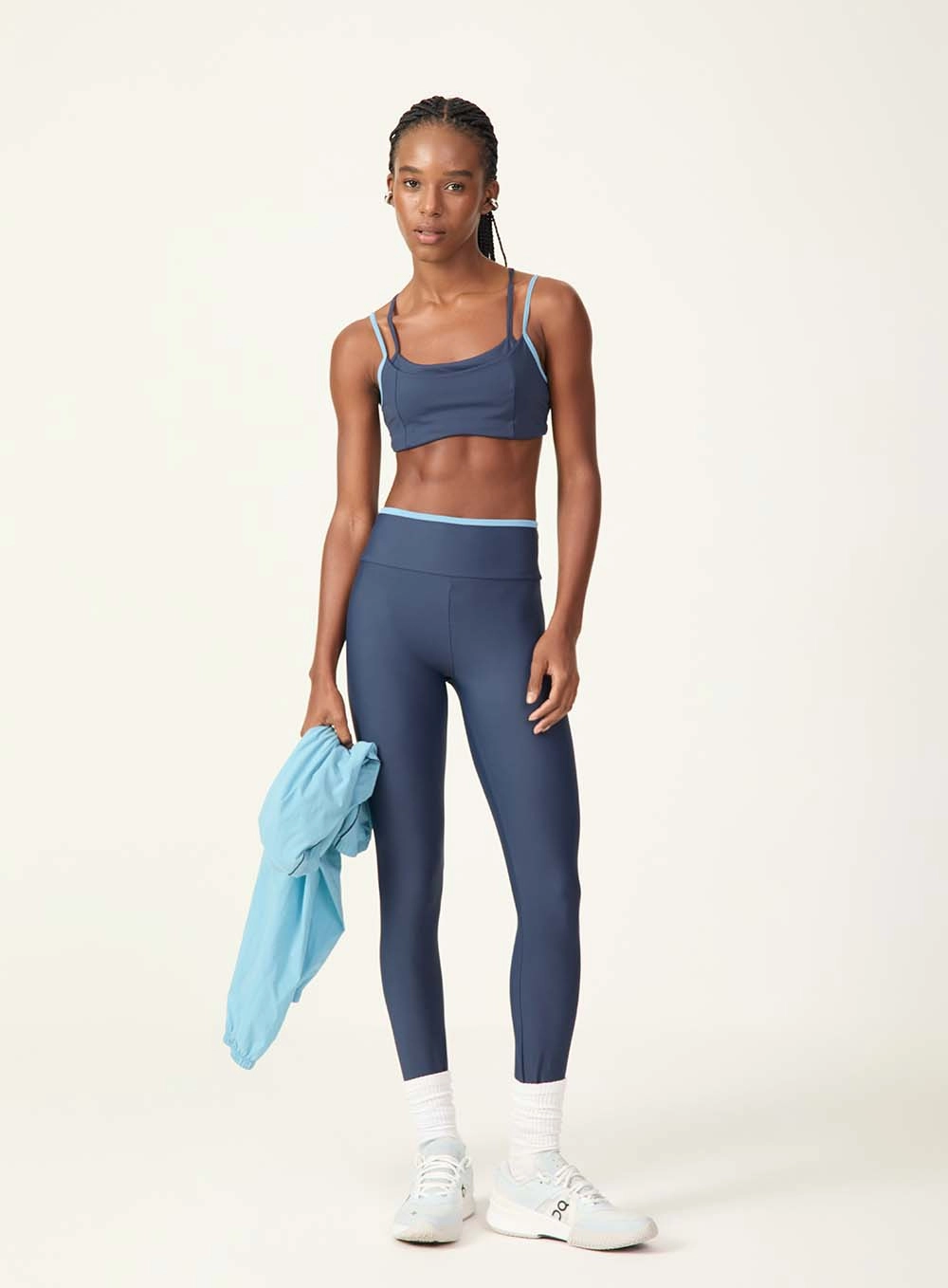 Calça Legging Cós Alto Modeladora Azul