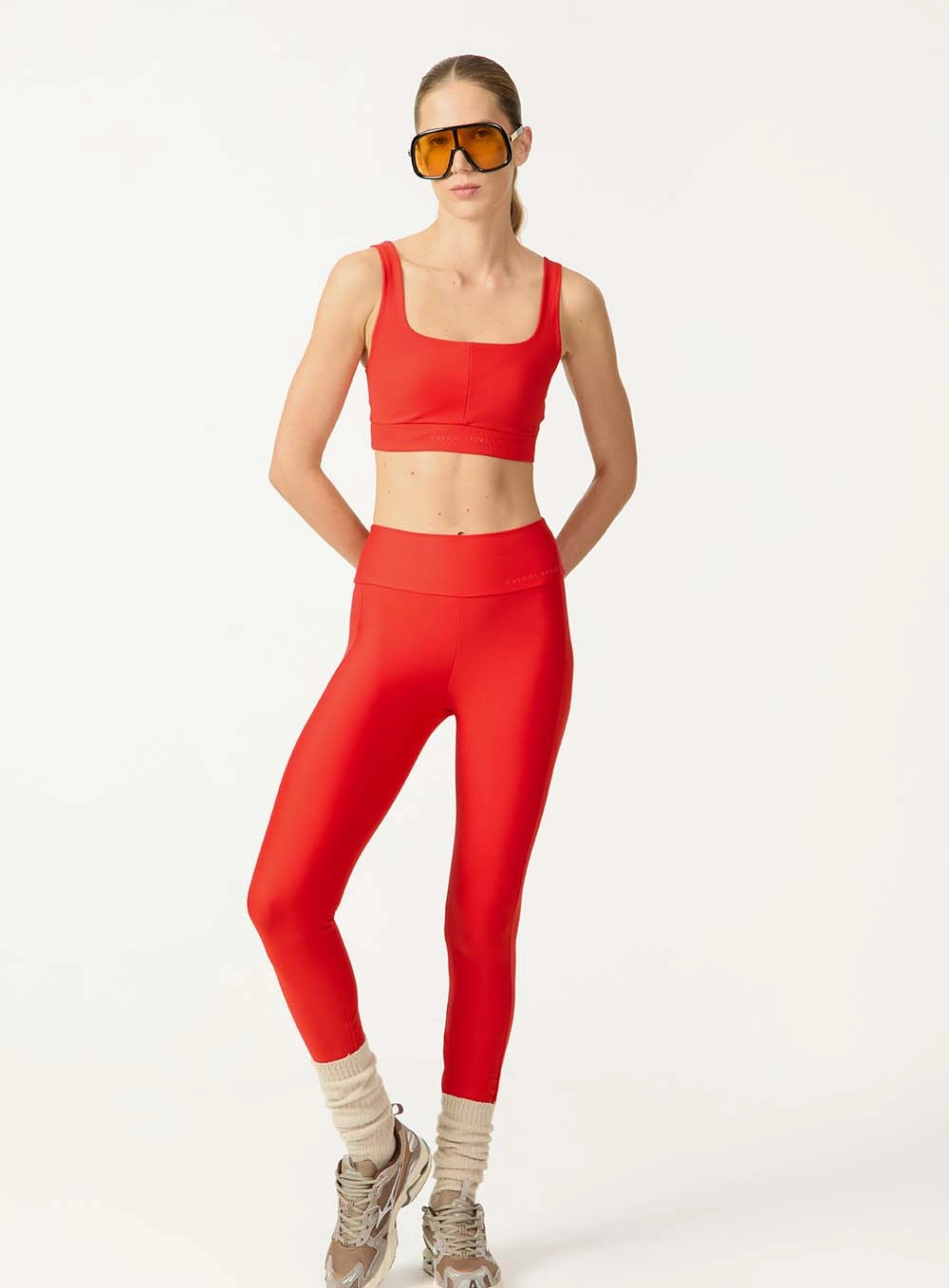 Calça Legging Esportiva Ajustada Vermelho