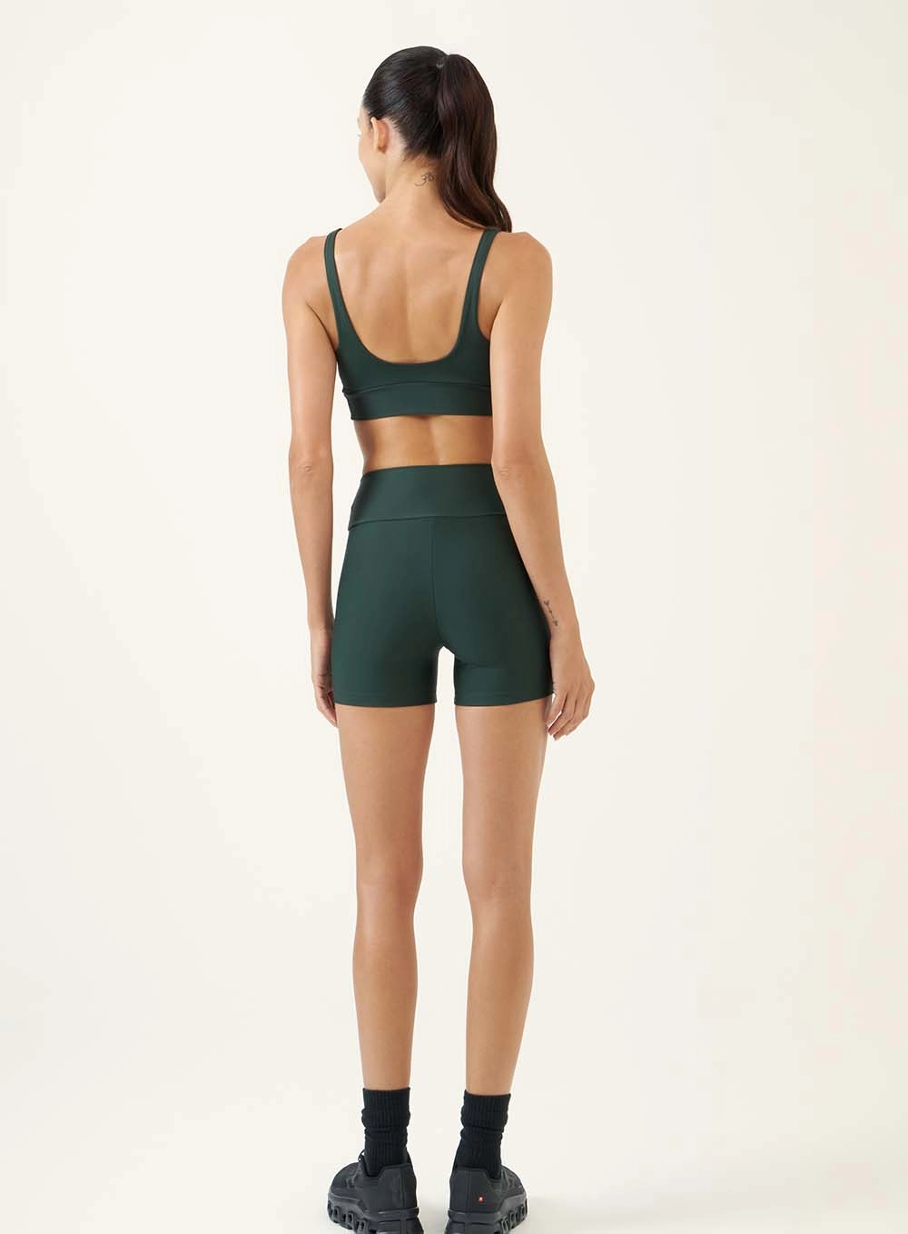Short Biker Cintura Alta Verde