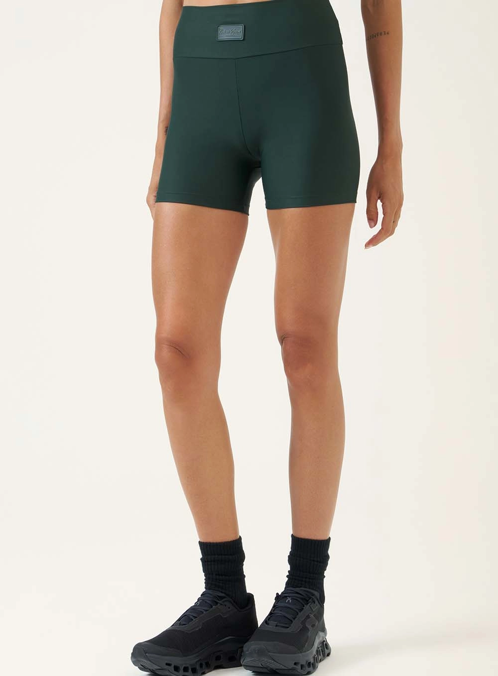 Short Biker Cintura Alta Verde