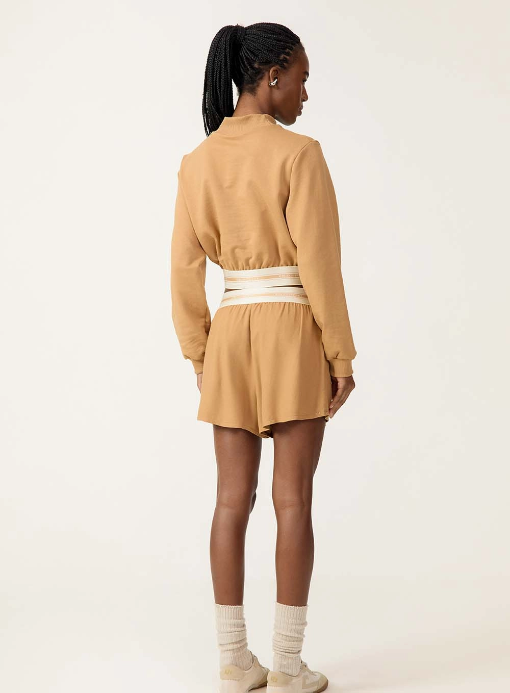 Short Amplo Fluidez Vital Bege