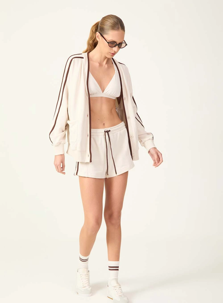 Short  Moletom Confort Faixa Lateral