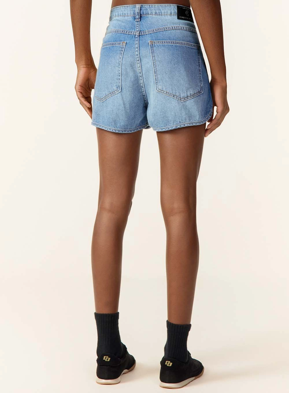 Short Jeans Runner De Cintura Alta Índigo