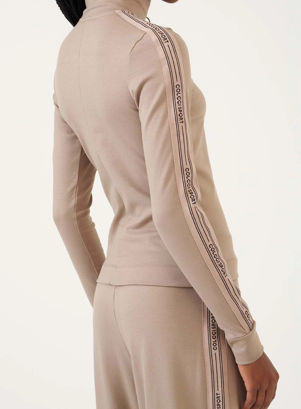 Blusão Esportivo Slim Com Gola Alta Cinza