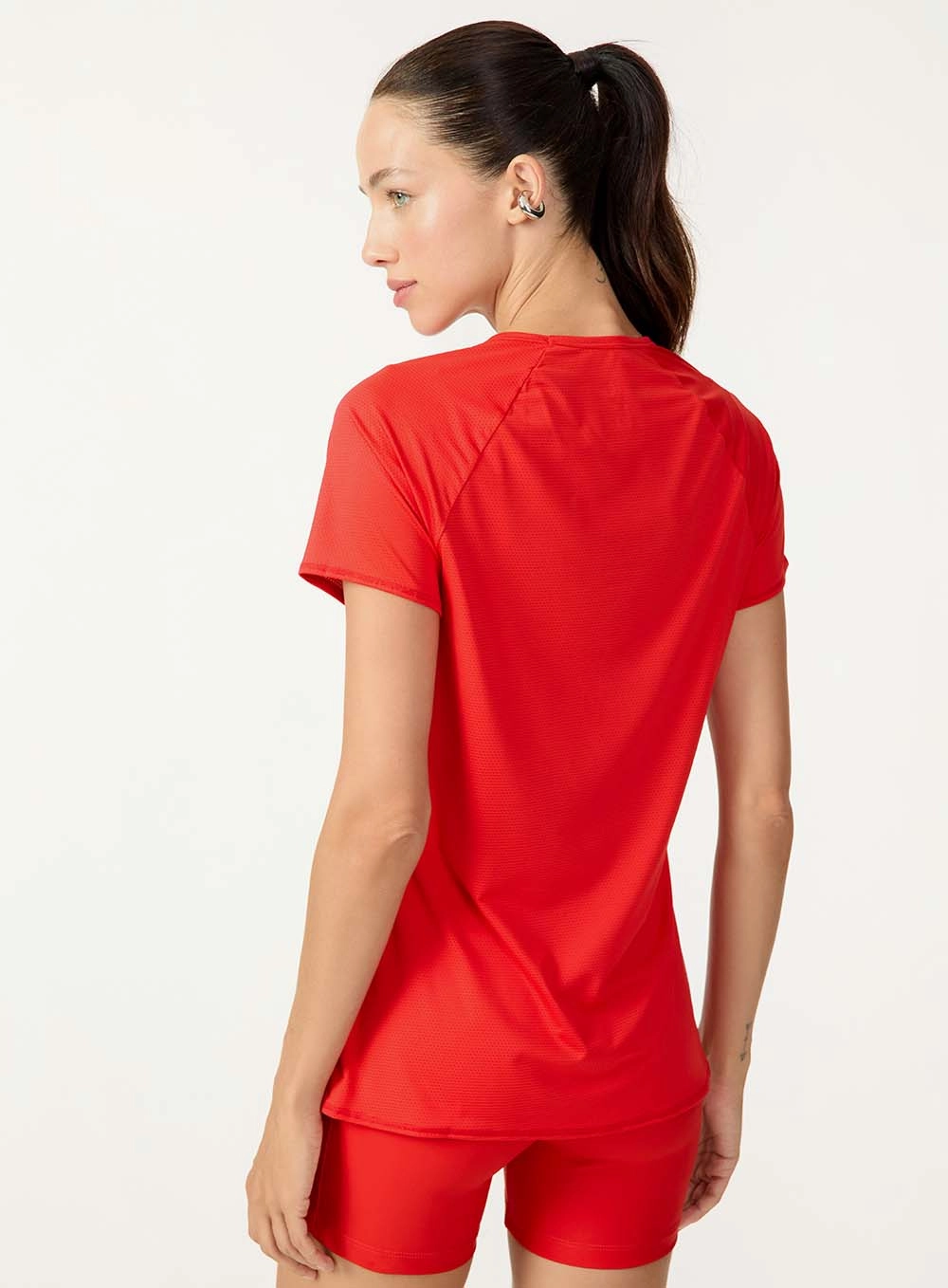 Blusa Manga Curta Fluidez Vermelho