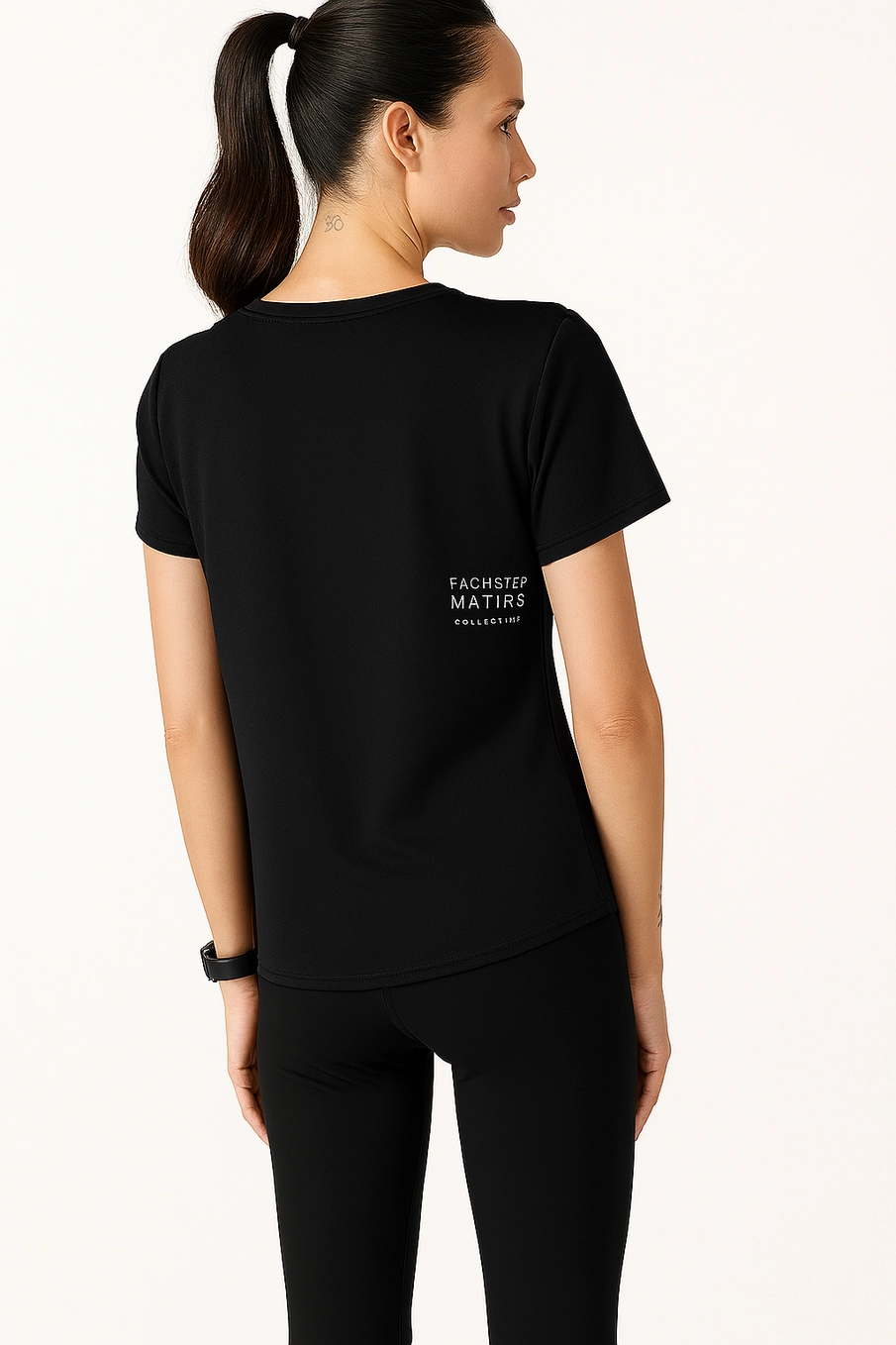 Camiseta Manga Curta Respirável Performance Preto