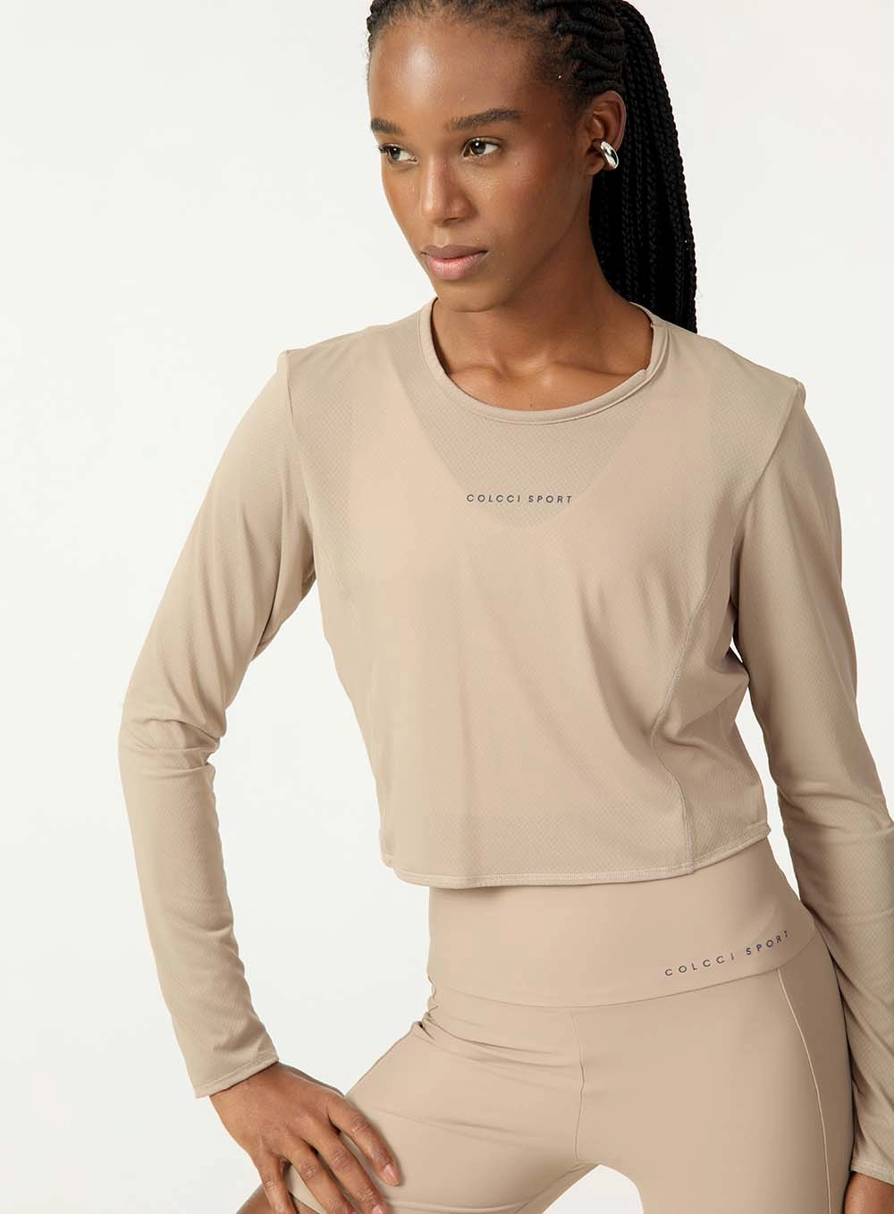 Blusa Manga Longa Respirável Essencial Cinza