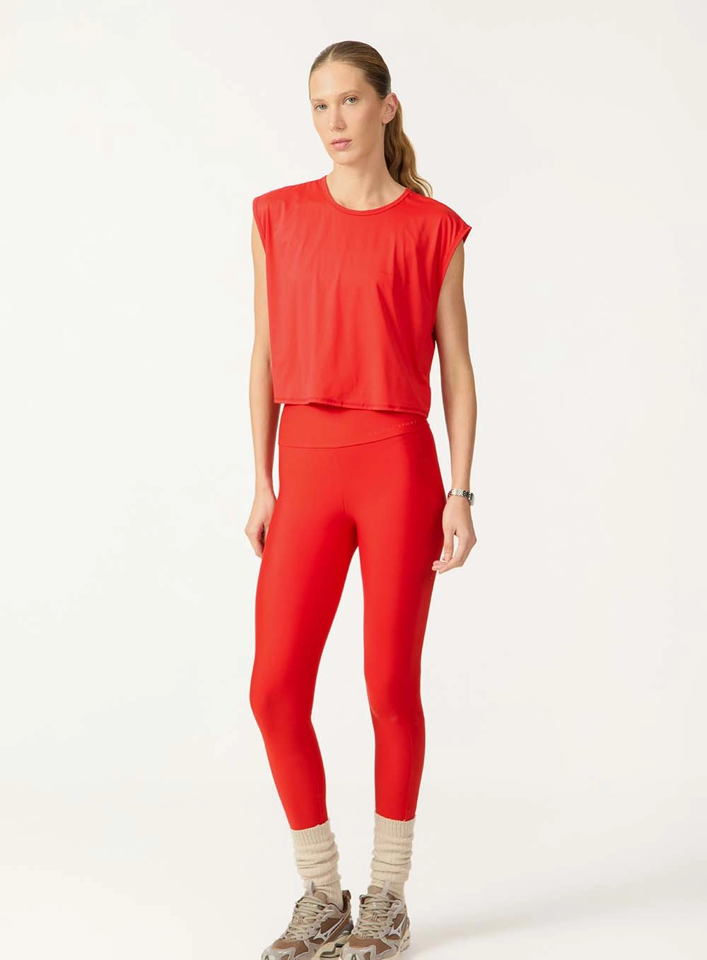 Blusa Curta Sem Mangas Muscle Vermelho