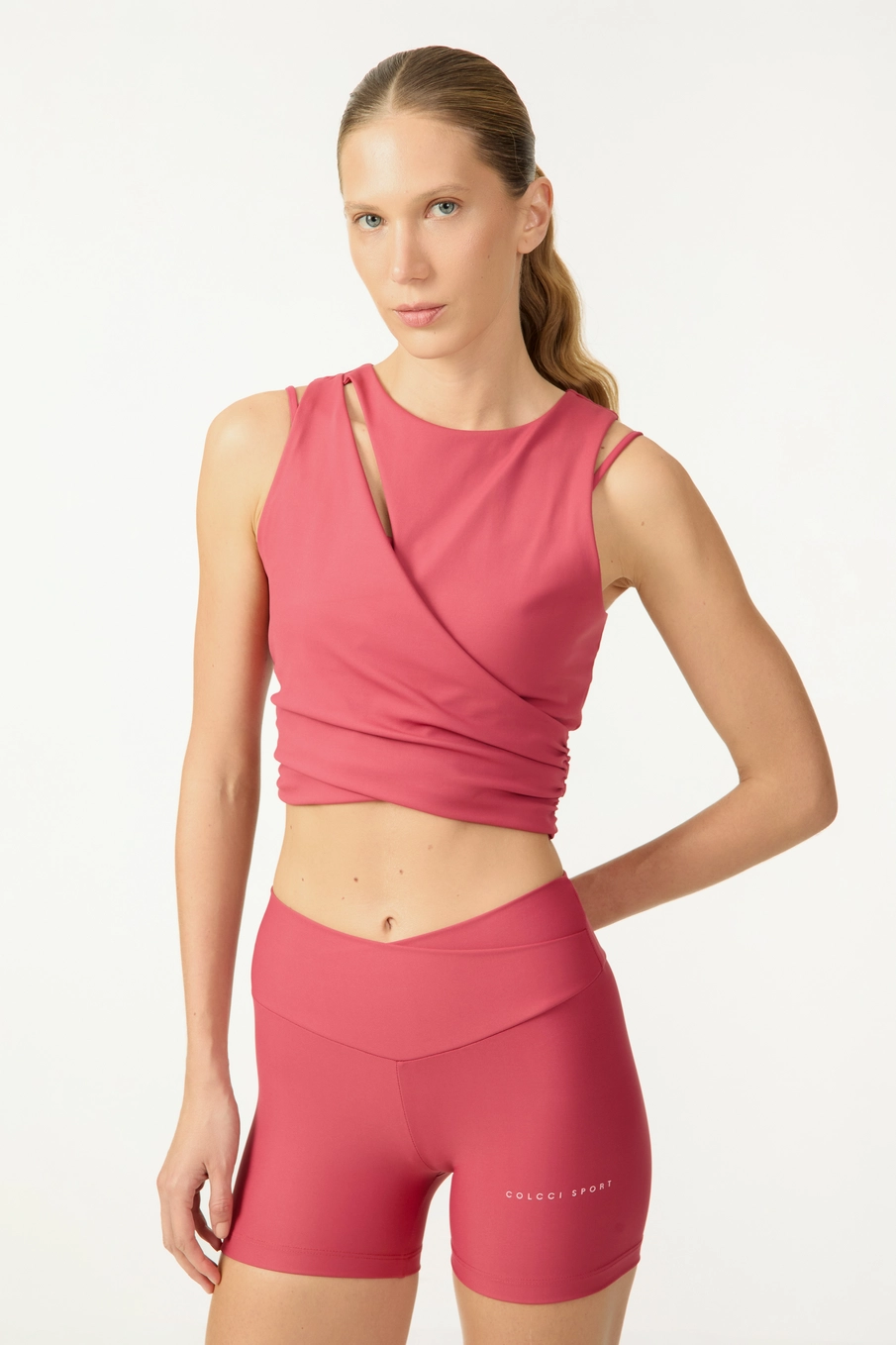 Regata Cropped Transpassada Vermelho