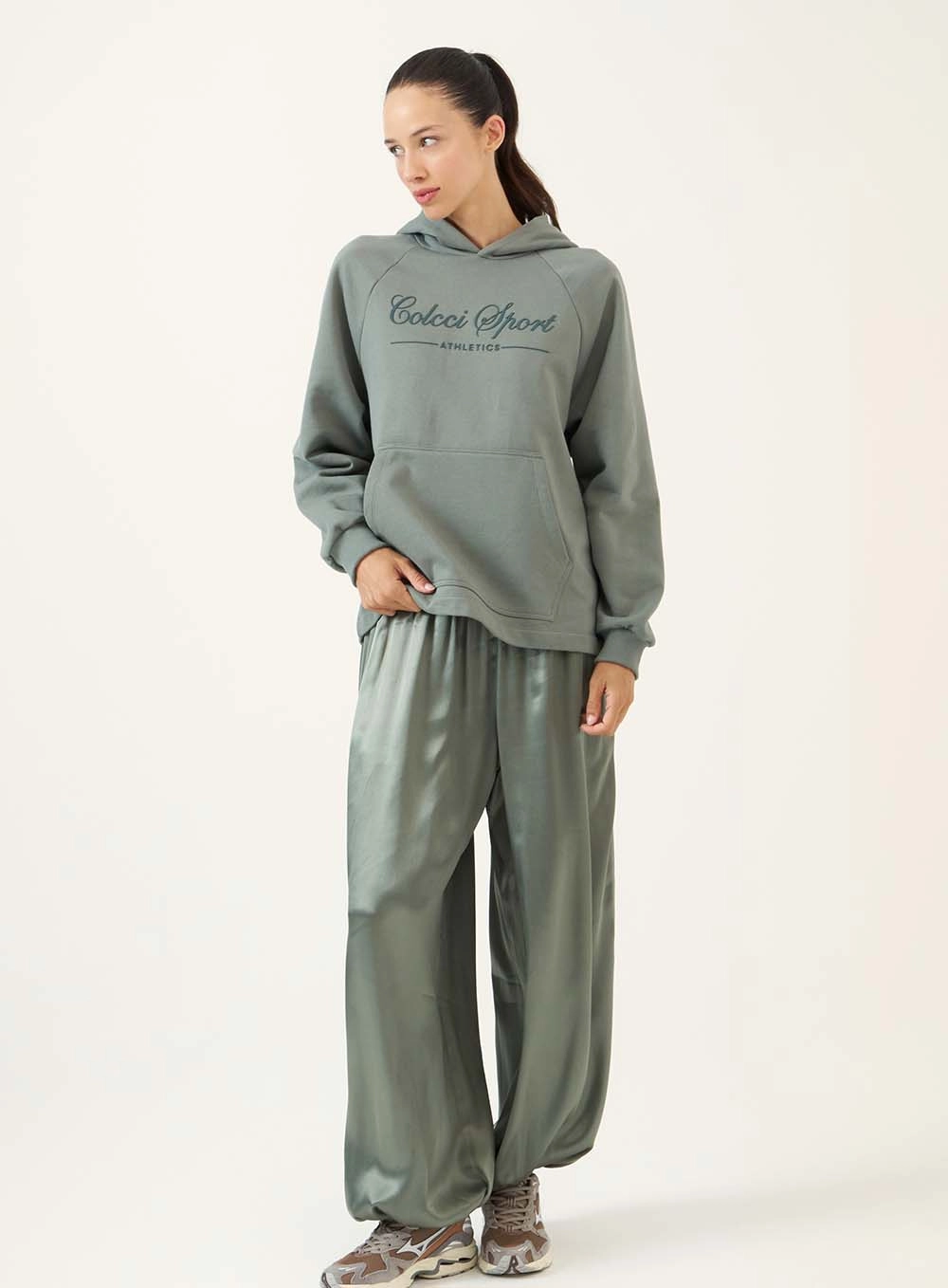 Blusão Hoodie Oversized Athletics Verde