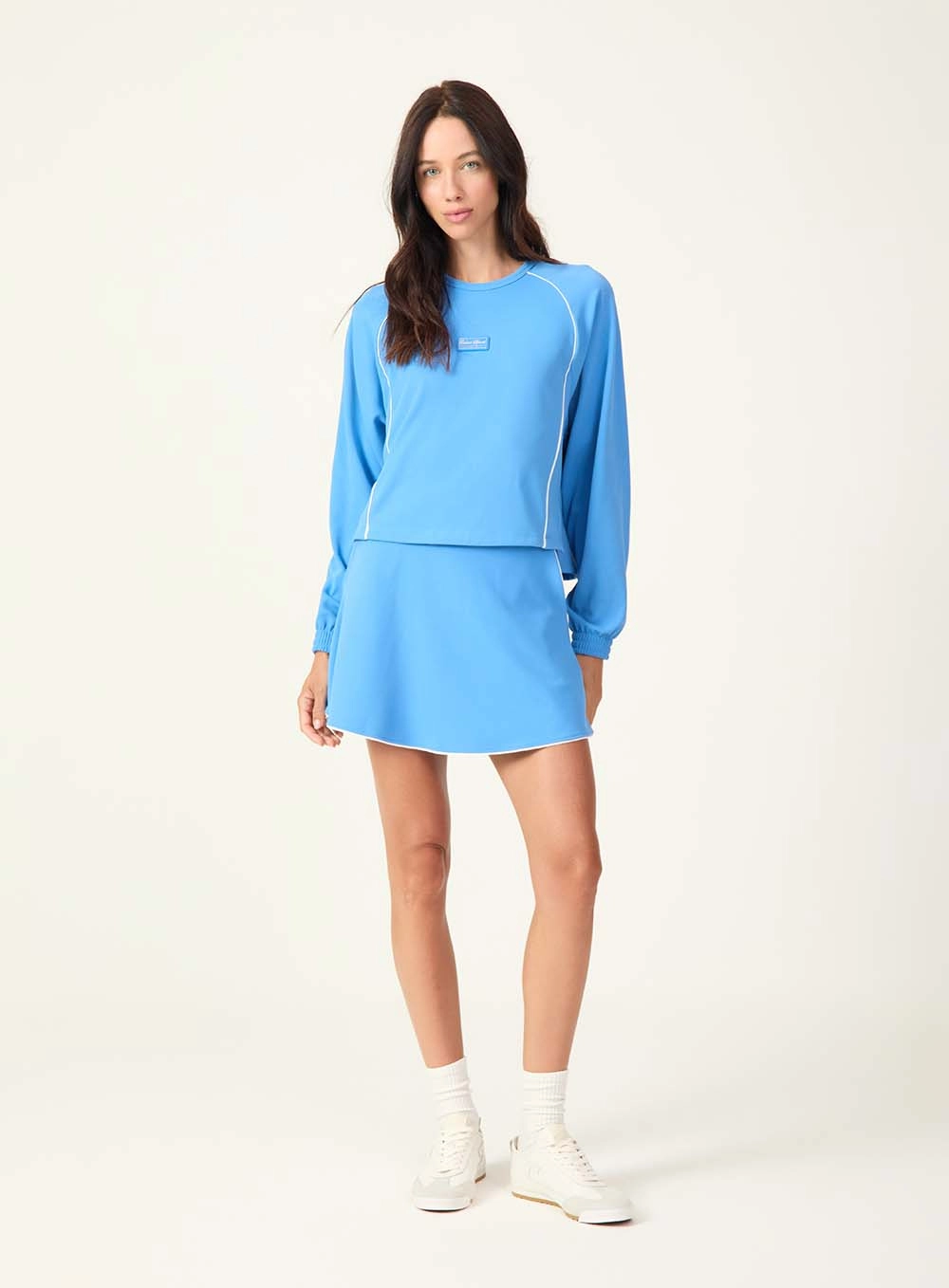 Blusão Esportivo Manga Longa Raglan Azul