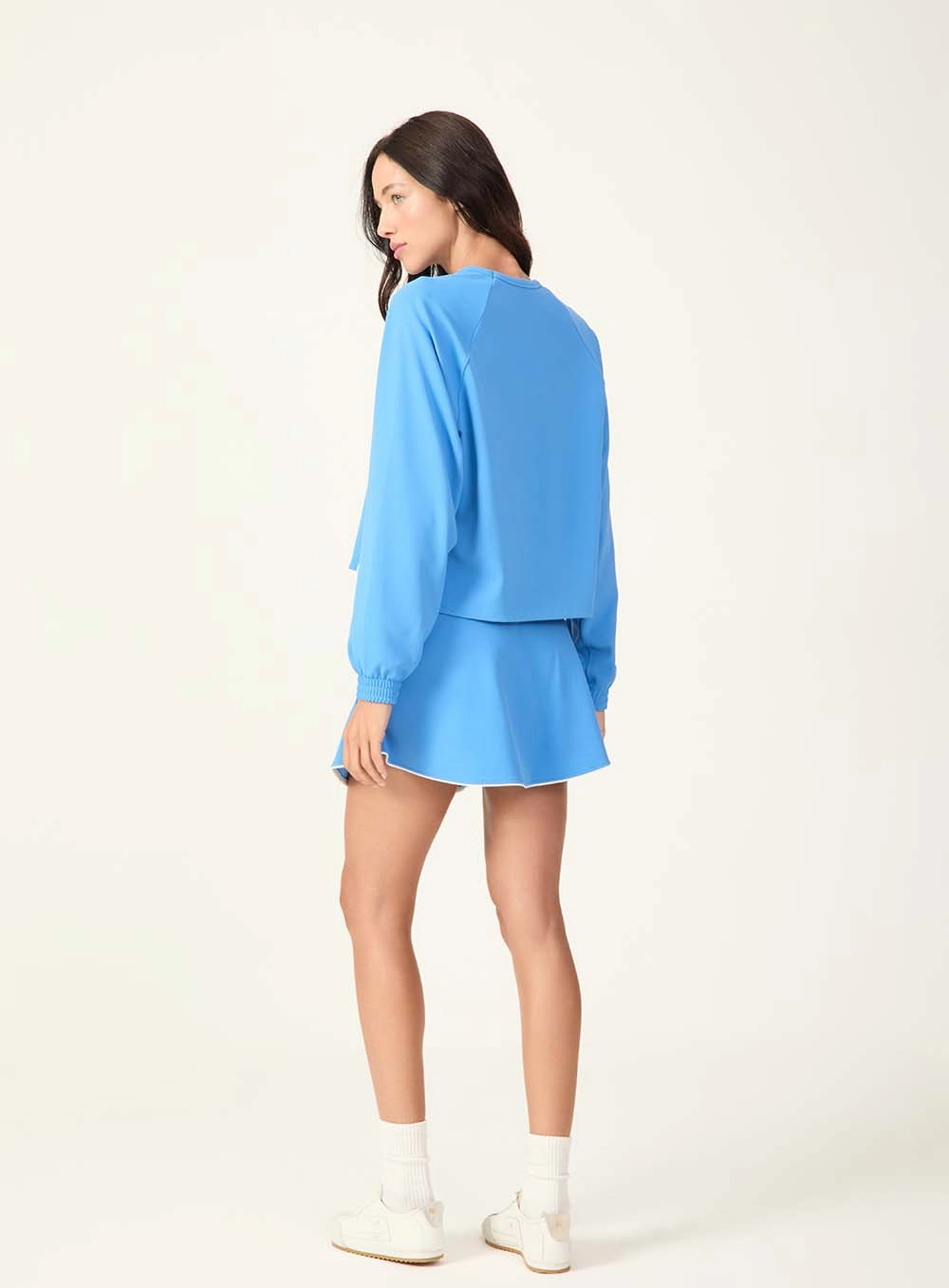 Blusão Esportivo Manga Longa Raglan Azul