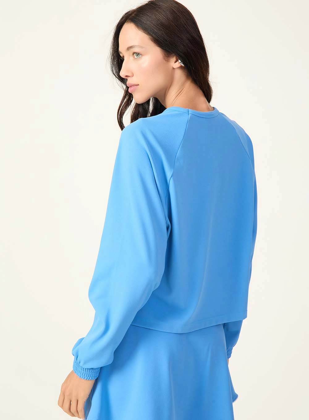 Blusão Esportivo Manga Longa Raglan Azul
