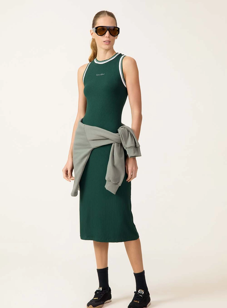 Vestido Midi Canelado