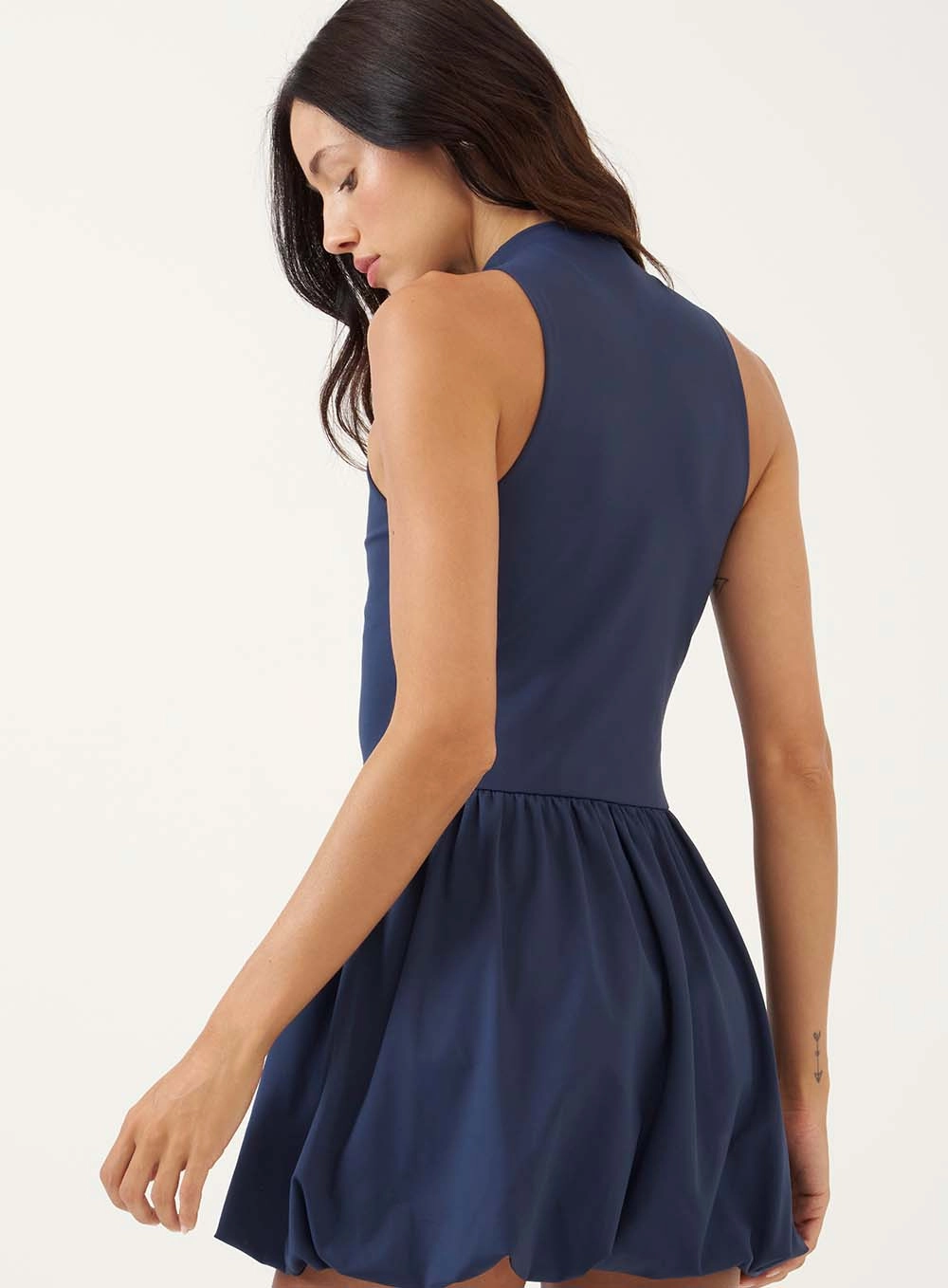 Vestido Esportivo Balonê Com Short Interno Azul