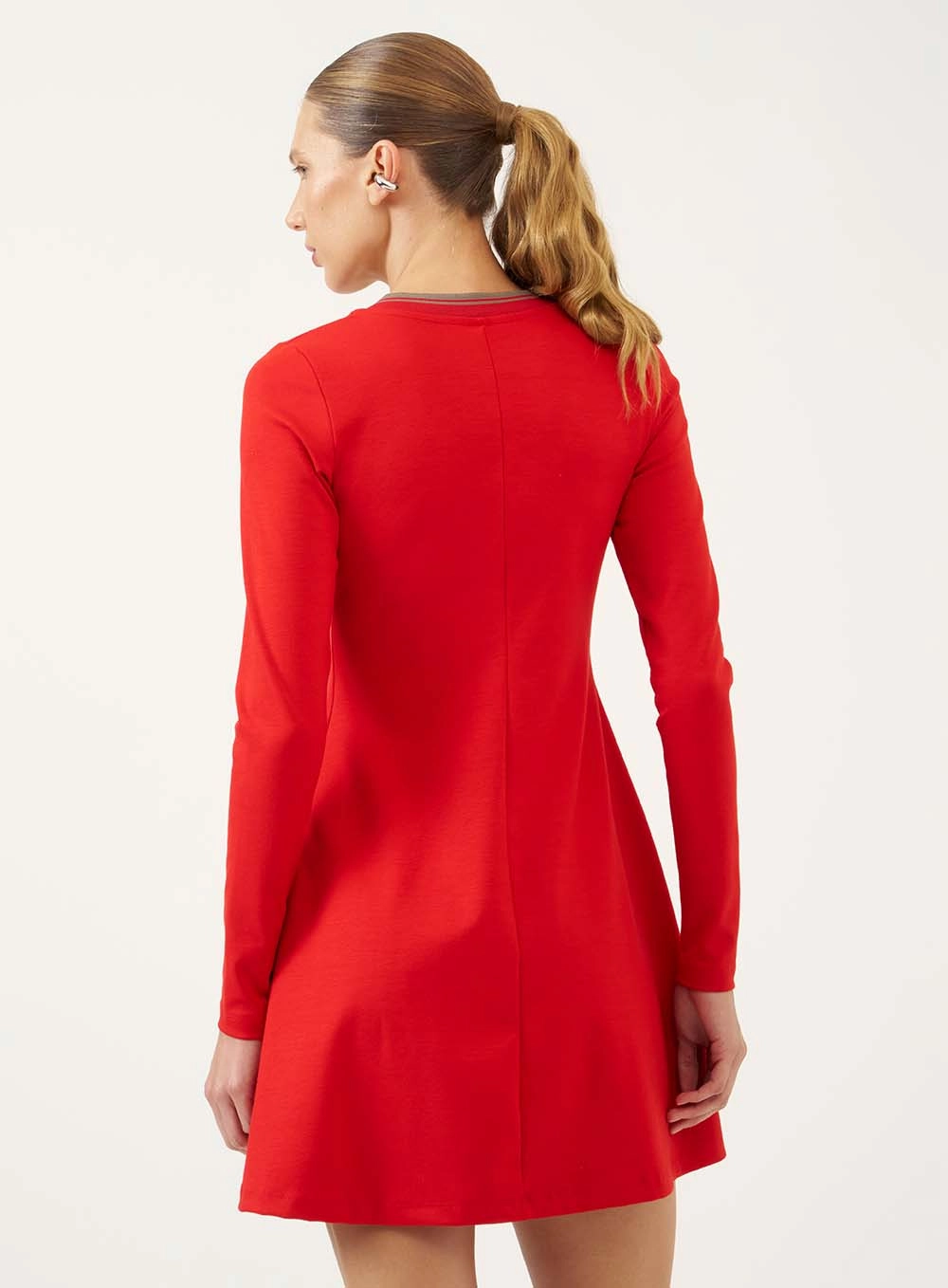 Vestido Evasê Casual Esportivo Vermelho
