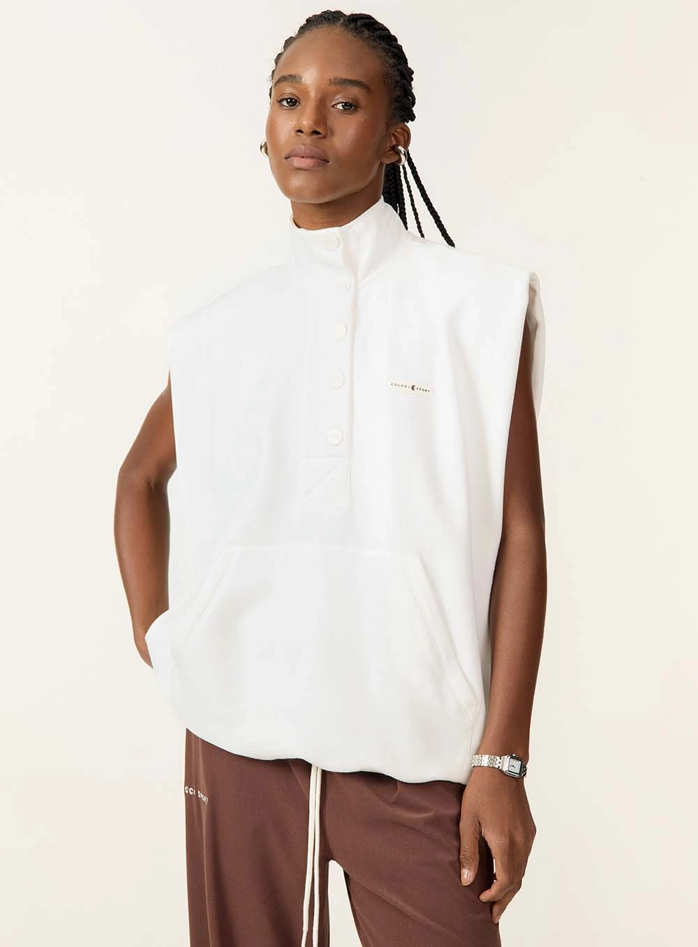Colete Oversized Com Gola Alta Off
