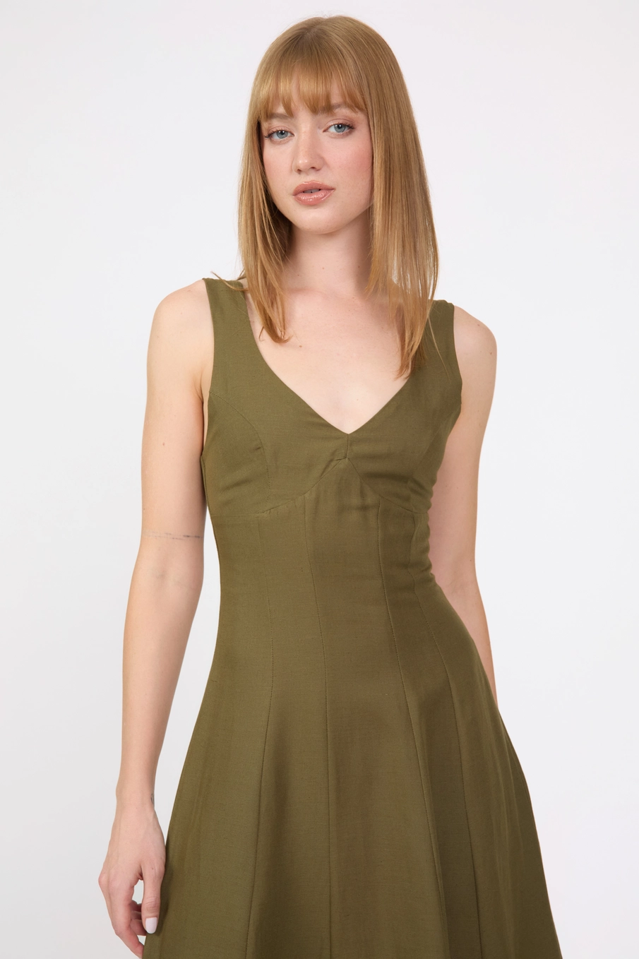 Vestido Maxi Midi Comfort Verde 3