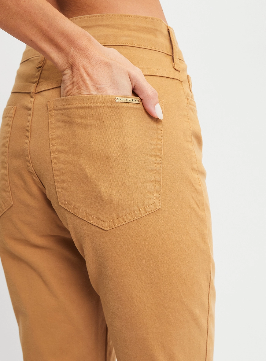 Calça Sarja Feminina Skinny Amarelo 3