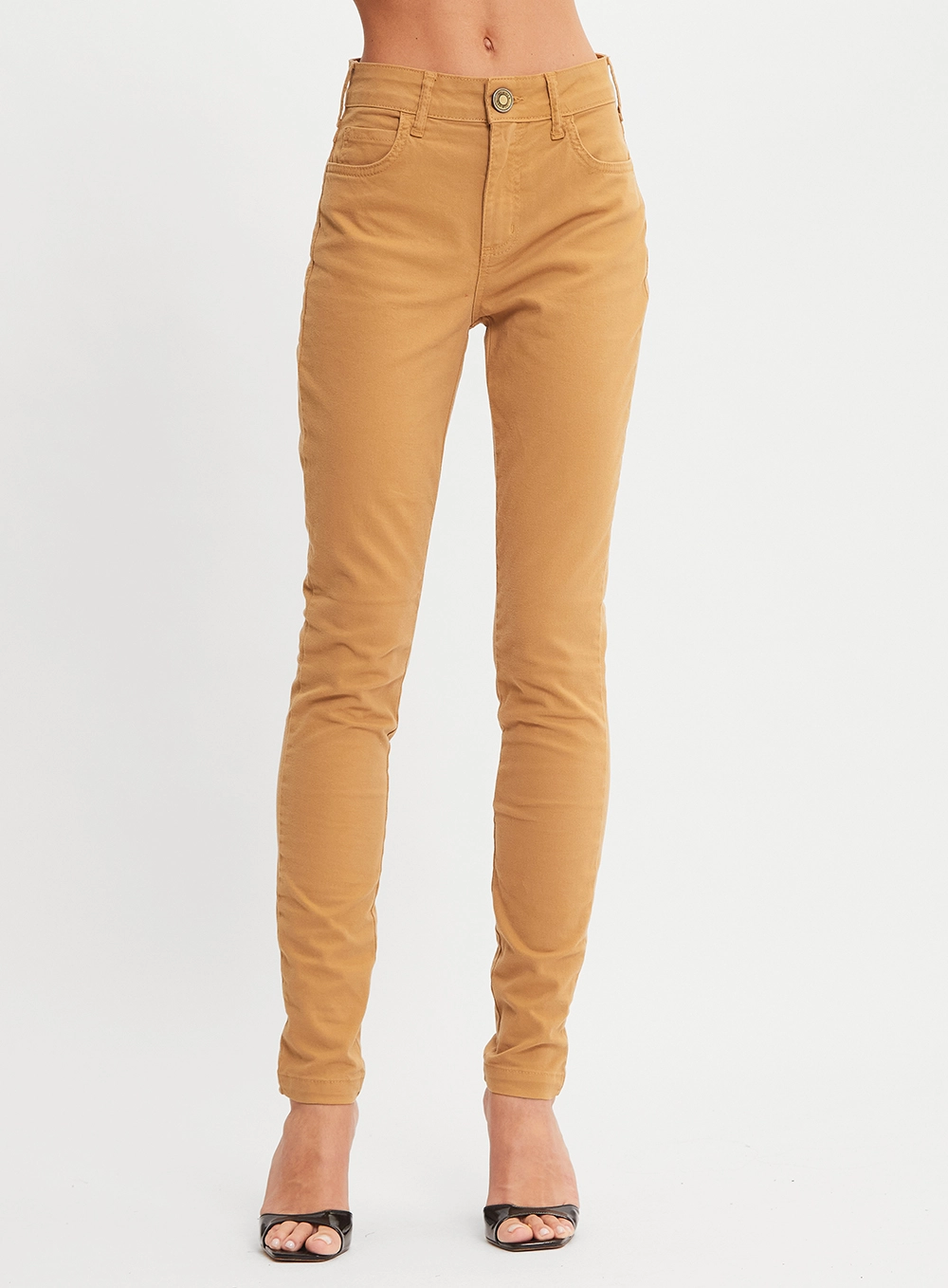 Calça Sarja Feminina Skinny Amarelo 2