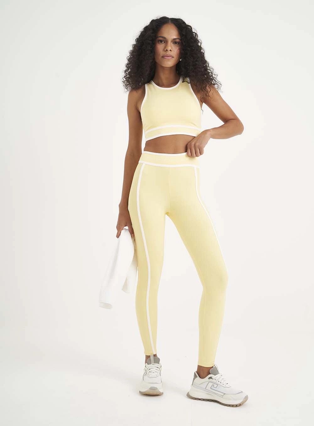 Calca Feminino Malha Sport Maxxi Fitness Amarelo