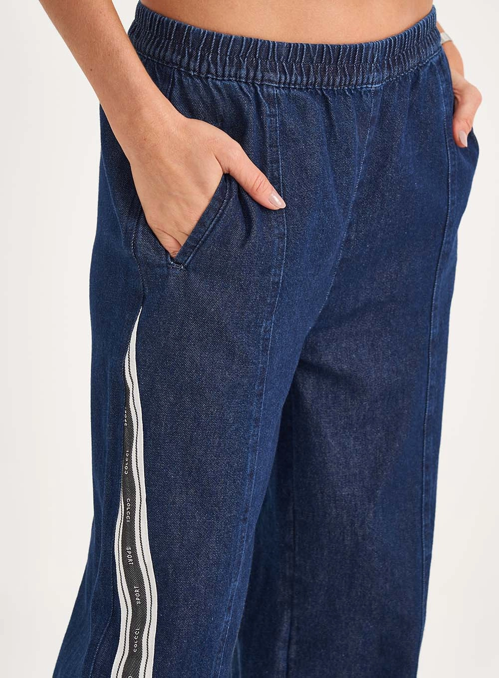 Calça Jeans Feminina Wide Leg Dunnah Low Índigo