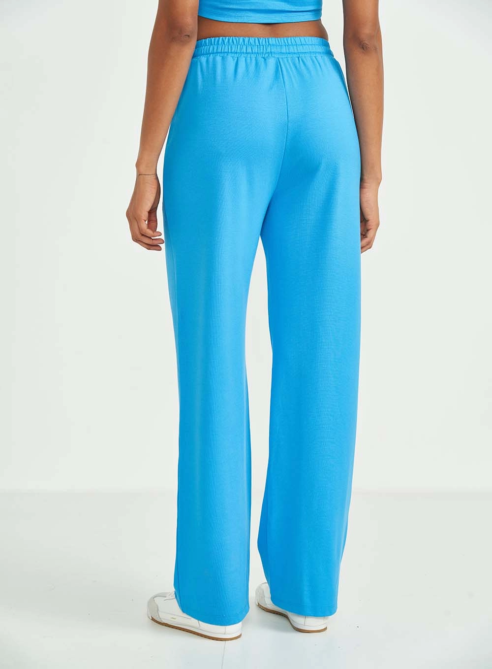 Calça Feminina Comfort Fit Wide Leg Azul