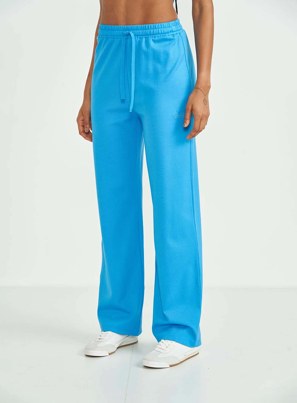 Calça Feminina Comfort Fit Wide Leg Azul