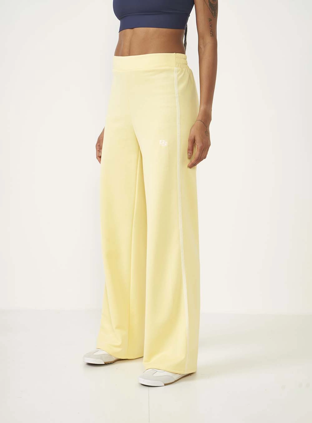 Calça Feminina Wide Leg Comfort Amarelo