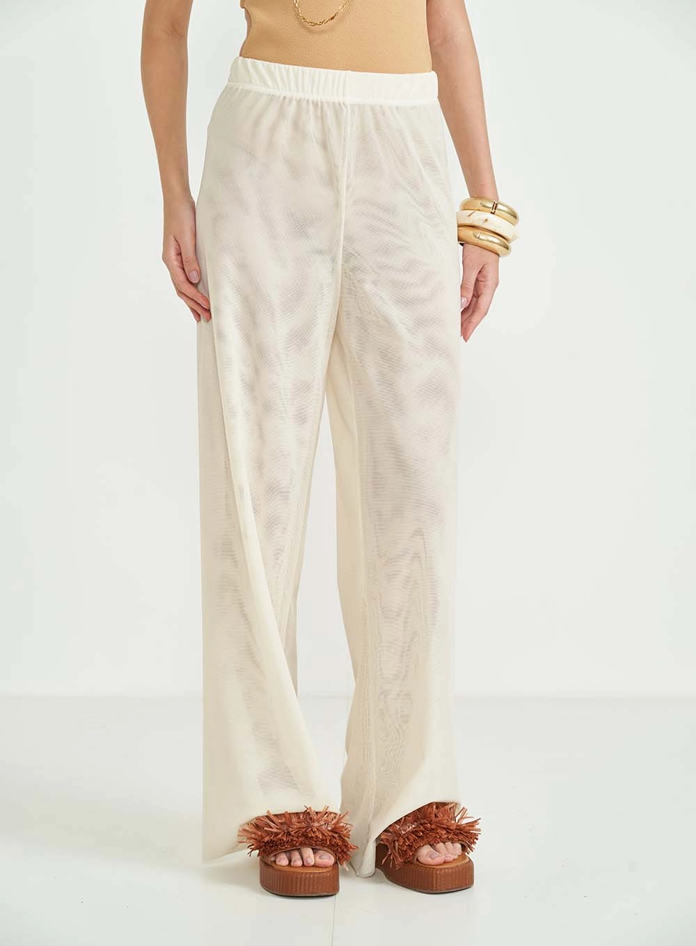 Calça Feminina Em Tule Off-Shell