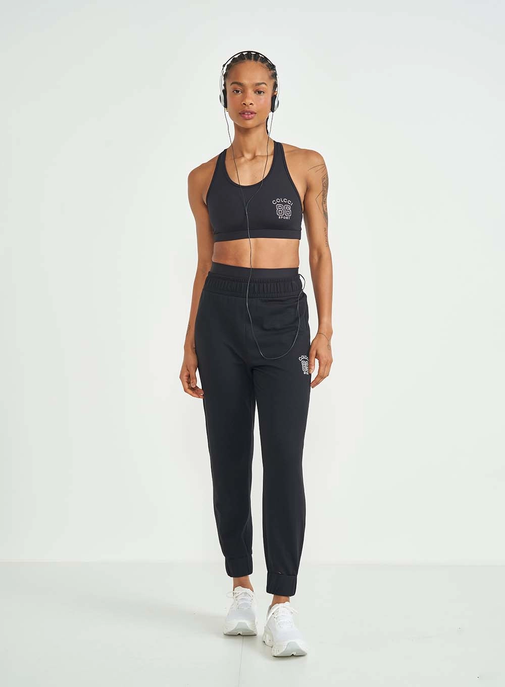 Calça Feminina Jogger Moletinho Preto