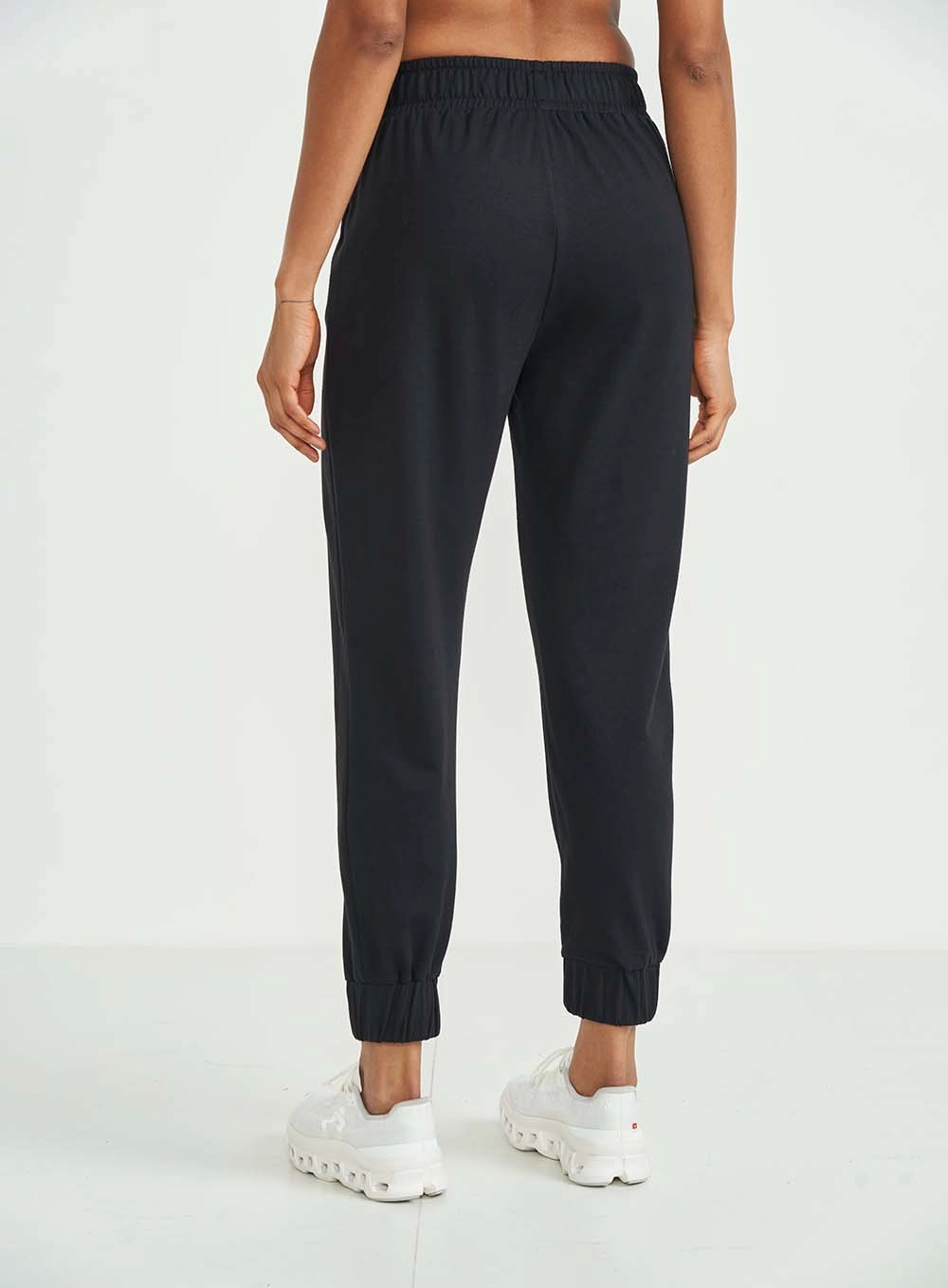 Calça Feminina Jogger Moletinho Preto