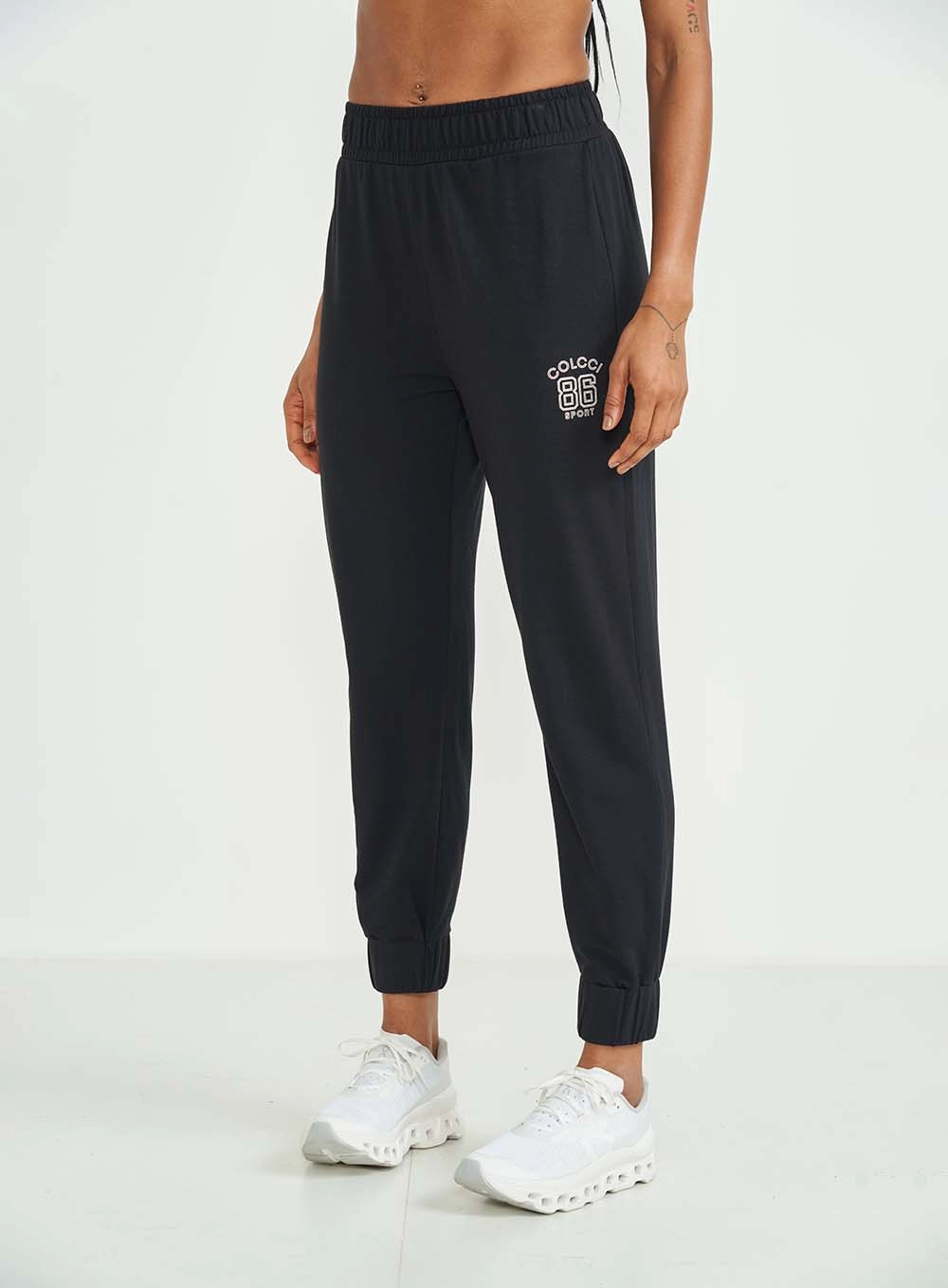 Calça Feminina Jogger Moletinho Preto