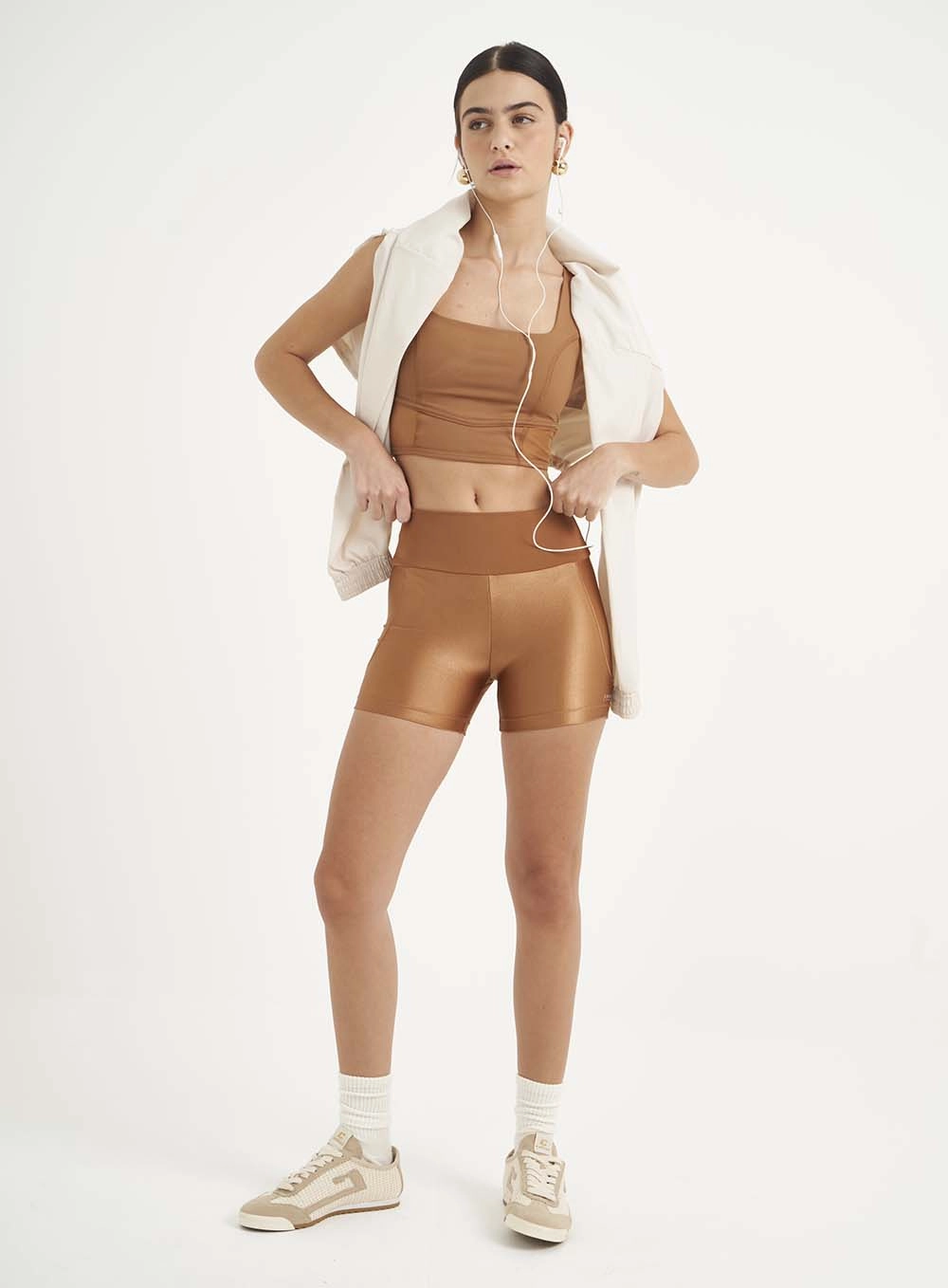 Bermuda Feminina Performance Fit Marrom