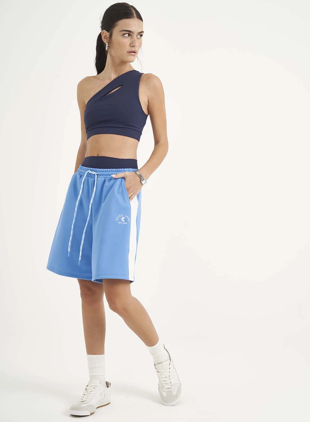 Bermuda Feminina Comfort Mid Azul