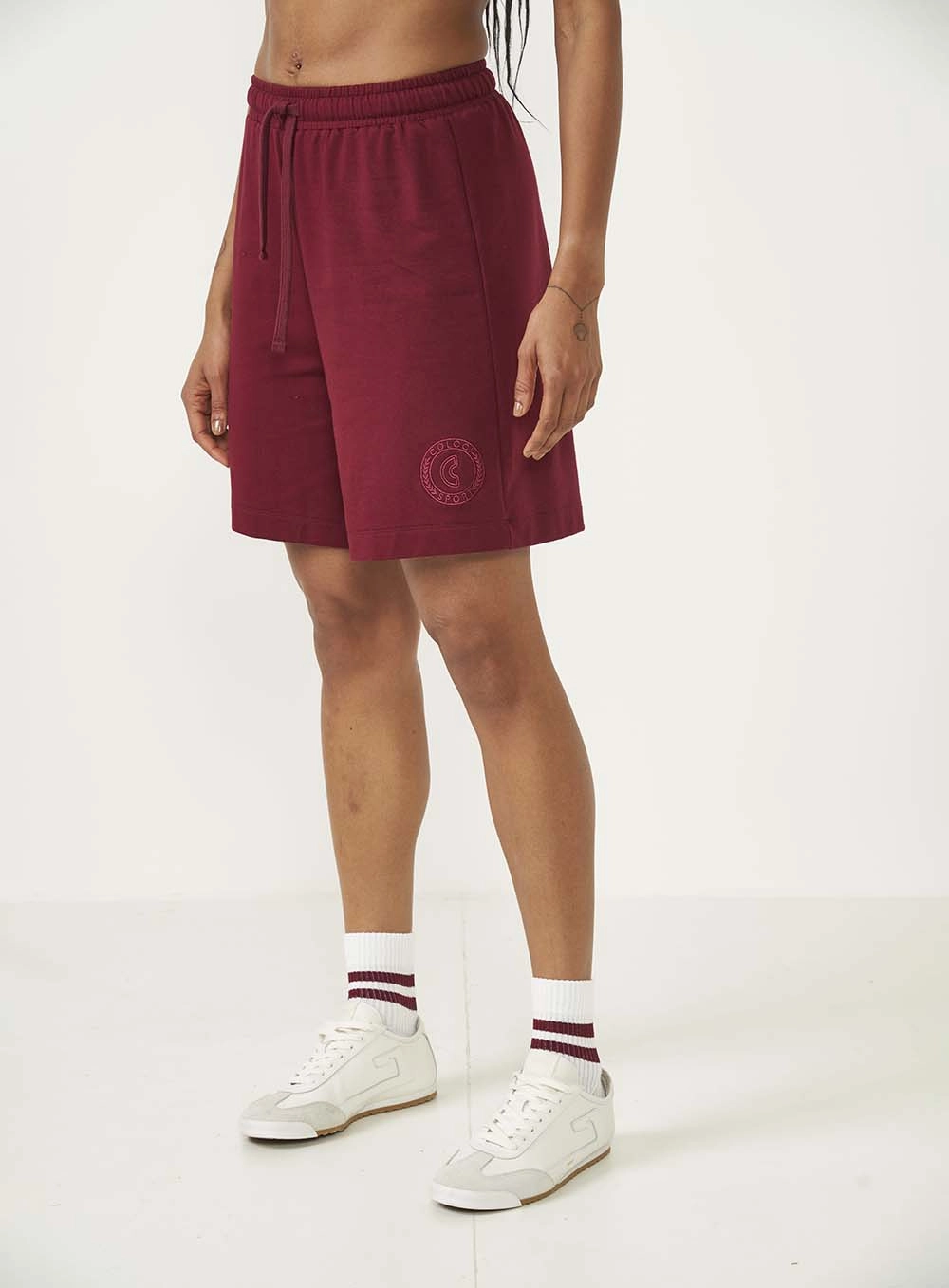 Bermuda Feminina Comfort Moletinho Vermelho