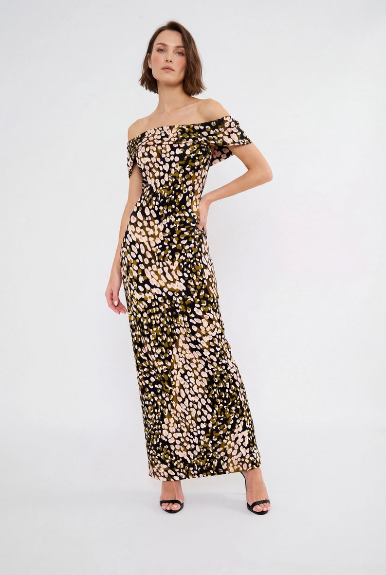 Vestido Longo Slim Estampado Estampados 3