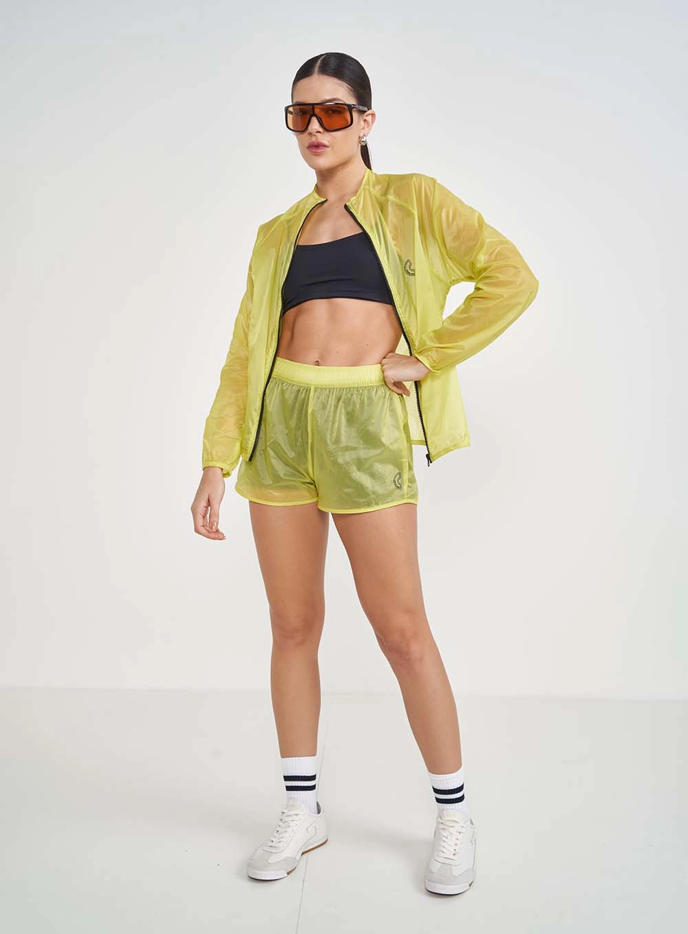Short Nylon Comfort Com Elástico Na Cintura Verde