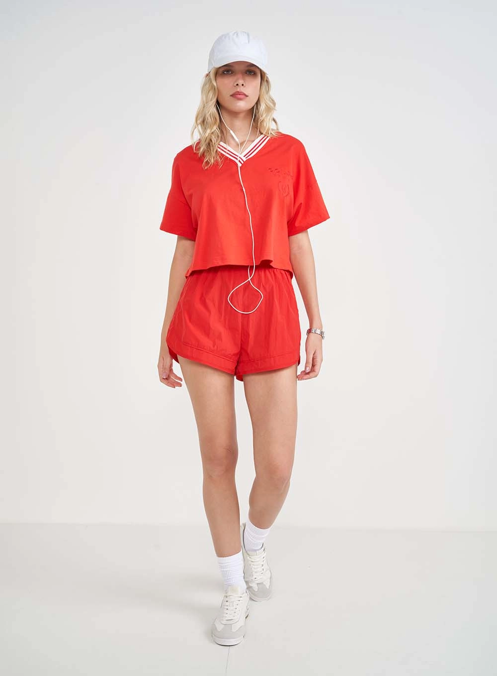 Short Comfort Com Barra Dobrada Vermelho