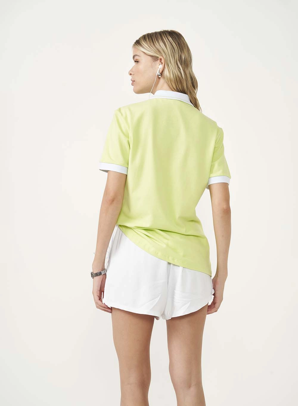 Polo Feminina Comfort Com Detalhe Verde