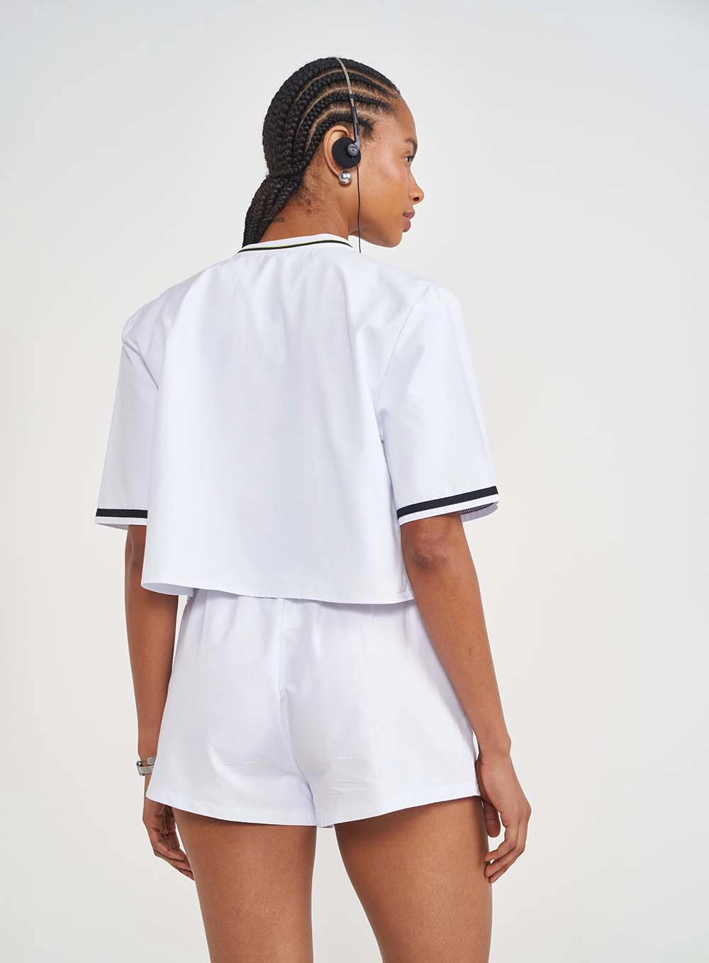 Camisa Loose Com Fechamento De Botões Branco